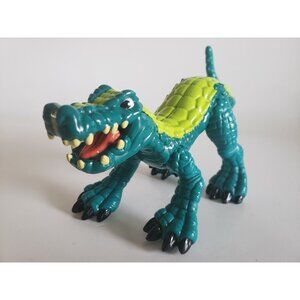 Fisher-Price 2013  Mattel Crocodile Dinosaur Toy Figure - Green & Yellow